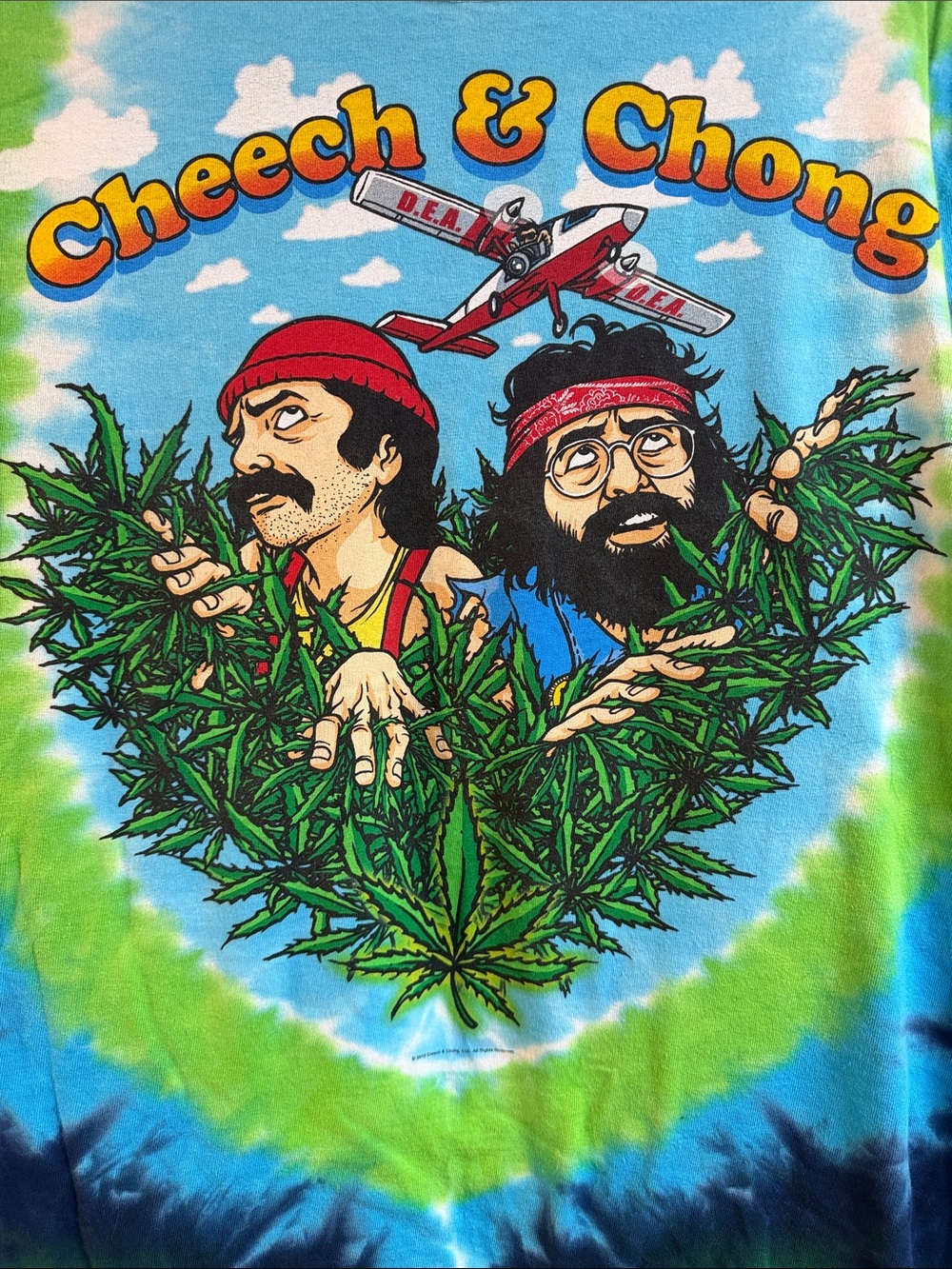 Liquid Blue Cheech & Chong Tie-Dye Tee in Blue & Green - Picture 5 of 5
